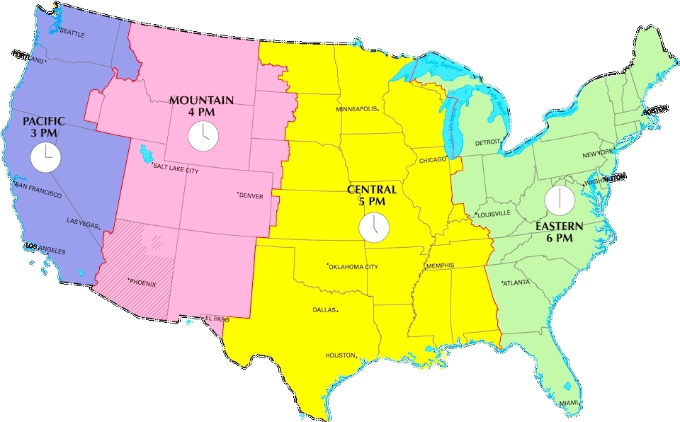 History of Time Zones in USA